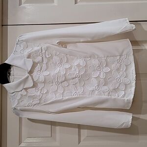 Aimei white long sleeve blouse